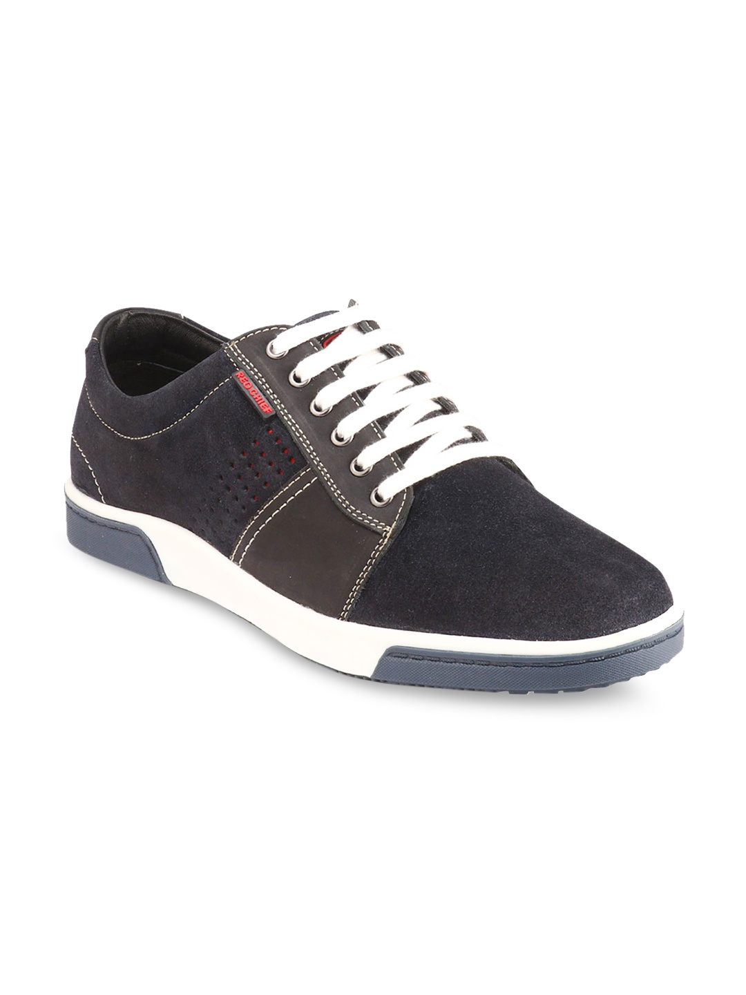 

Red Chief Men Navy Blue Leather Sneakers