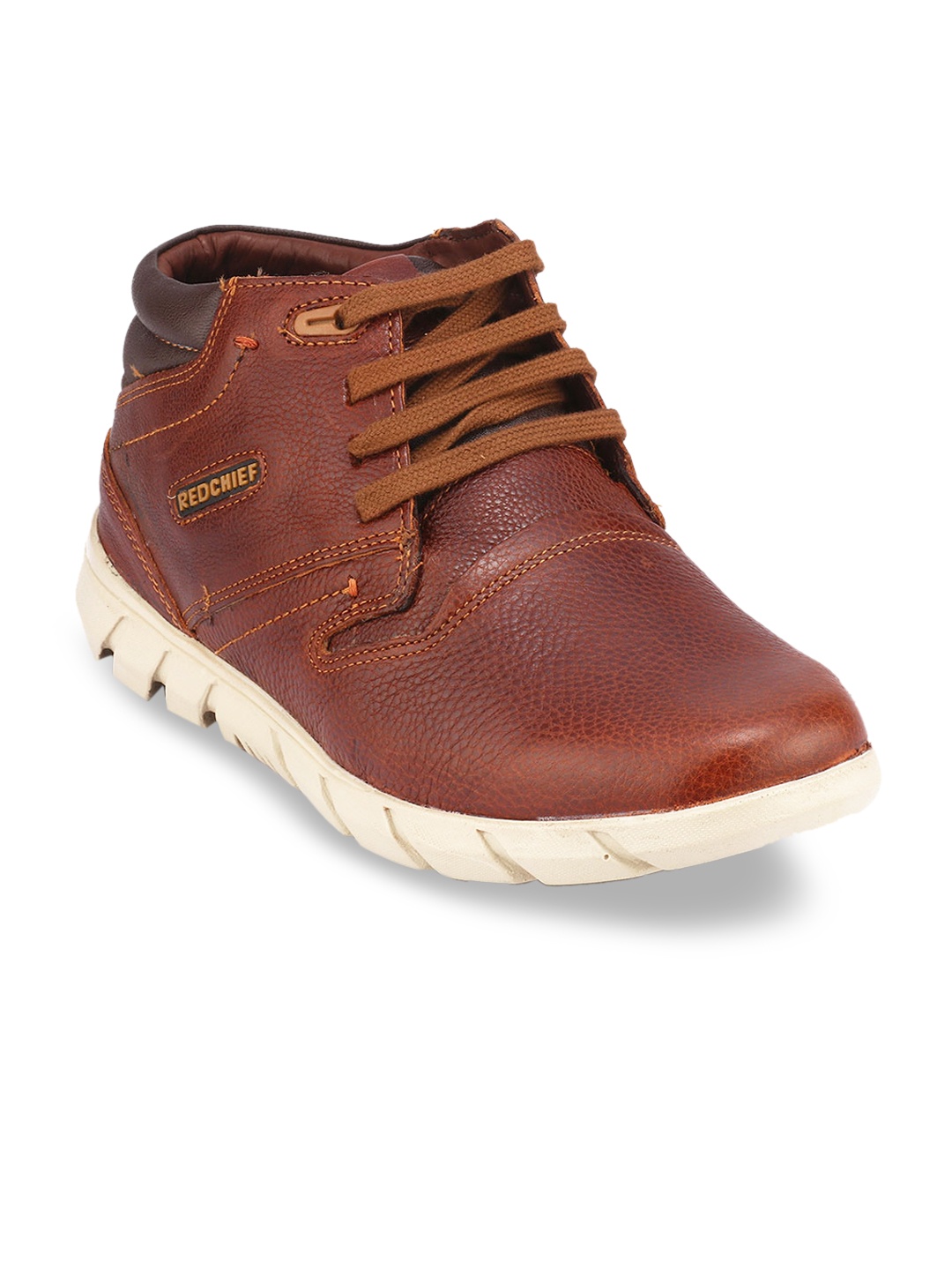 

Red Chief Men Brown Leather Sneakers
