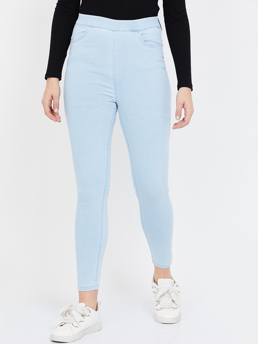 

Ginger by Lifestyle Women Blue Skinny Fit Mid-Rise Clean Look Jeans