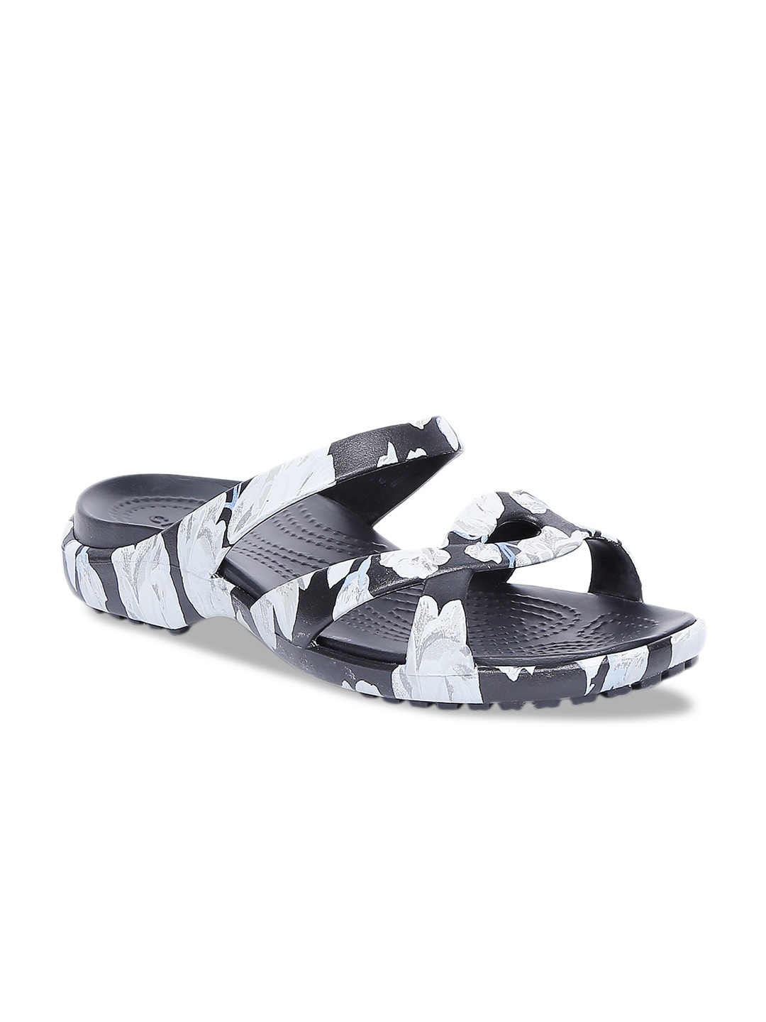 

Crocs Meleen Women Black Grey Printed Sliders