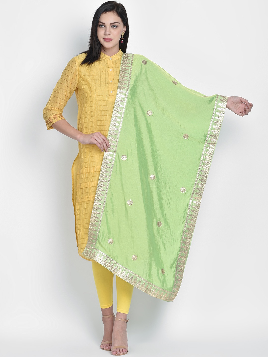 

Dupatta Bazaar Green Embroidered Dupatta