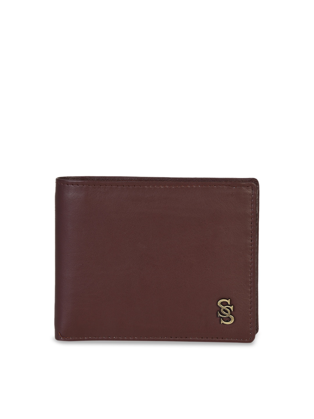 Second SKIN Men Brown Solid Two Fold Leather Wallet