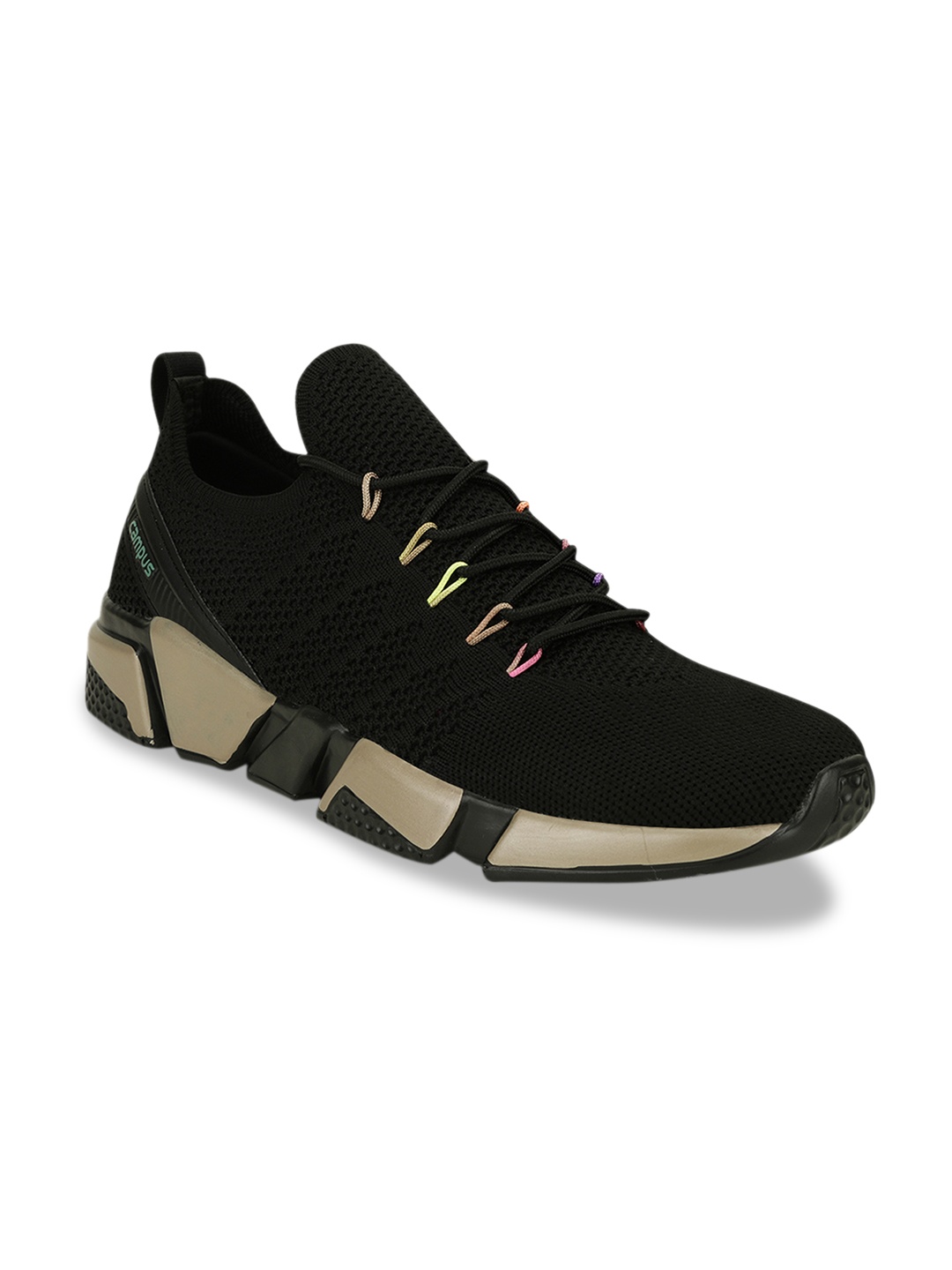 

Campus Women Black Mesh Mid-Top Running Shoes