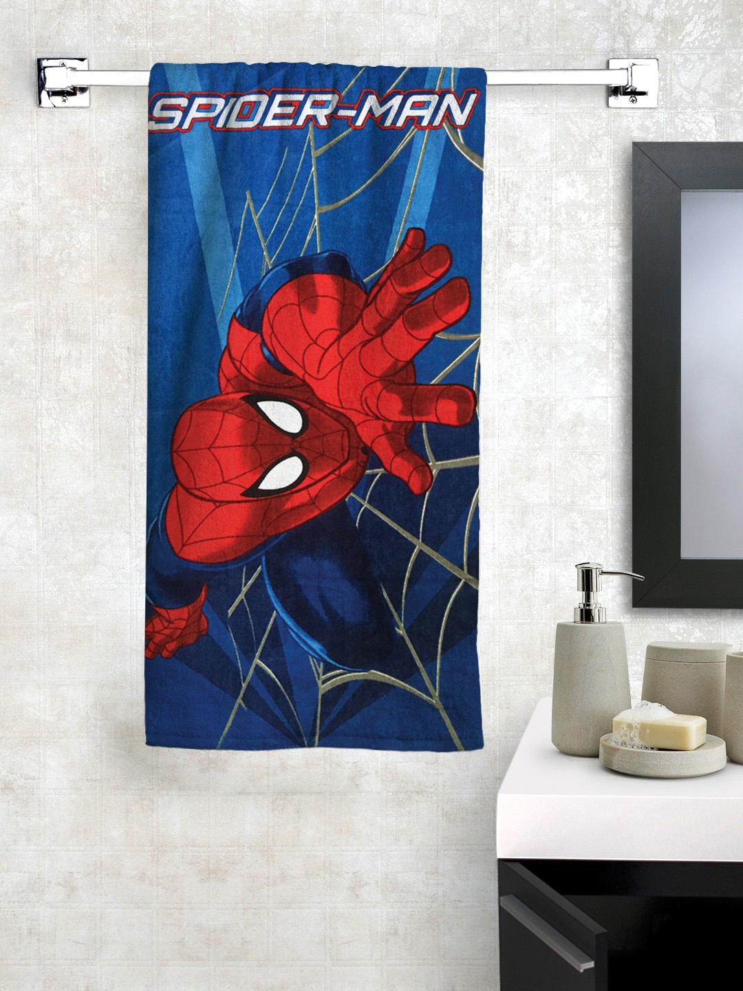 

Marvel Kids Spiderman Print Bath Towel, Blue