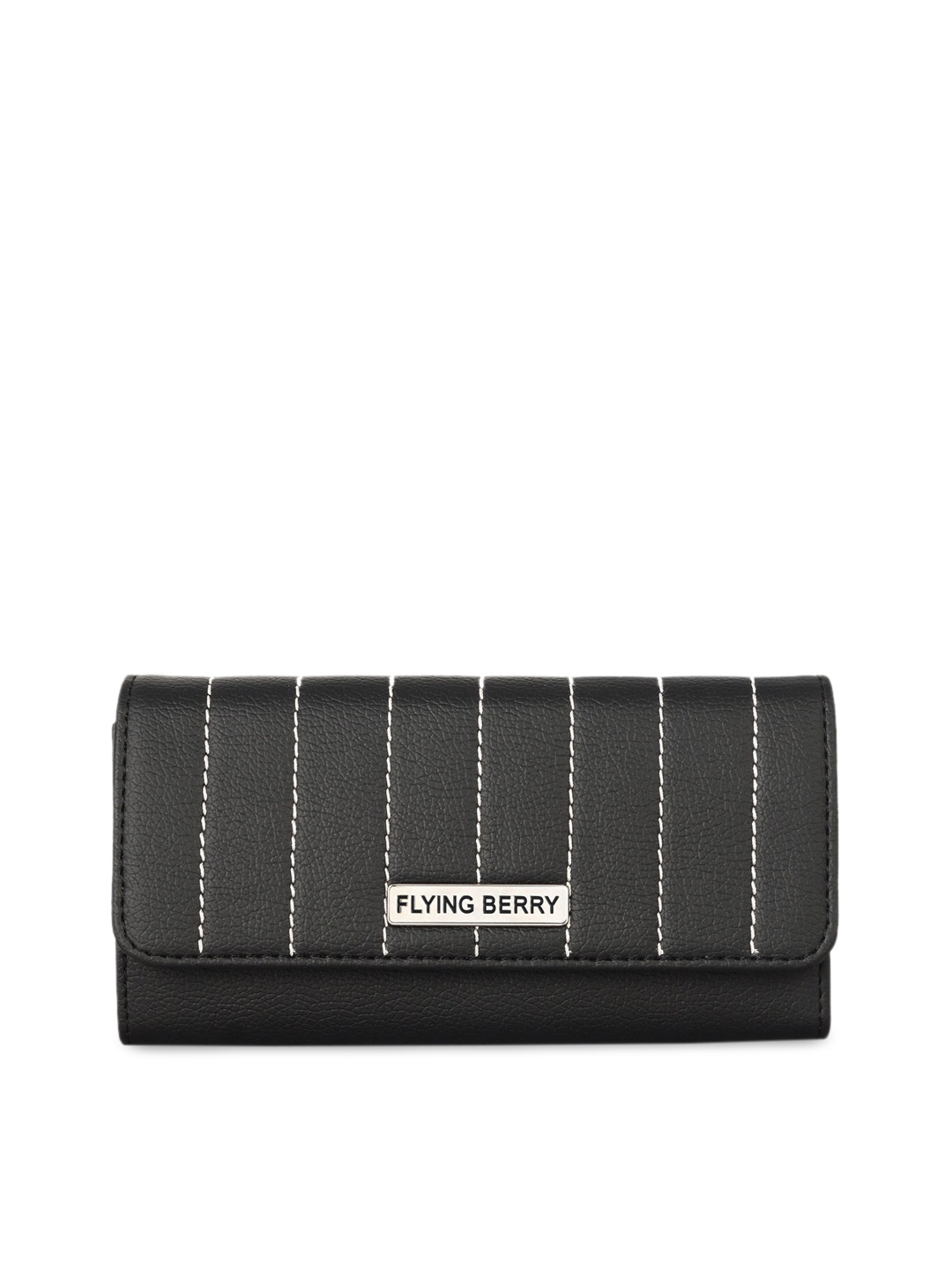 

FLYING BERRY Women Black Solid Quilted Purse Clutch