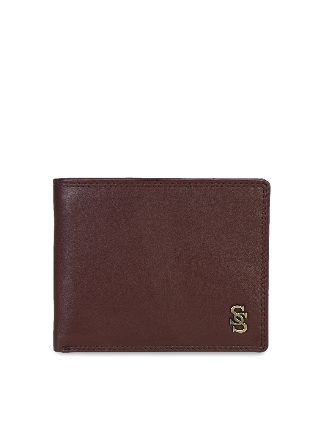 

Second SKIN Men Brown Solid Two Fold Leather Wallet
