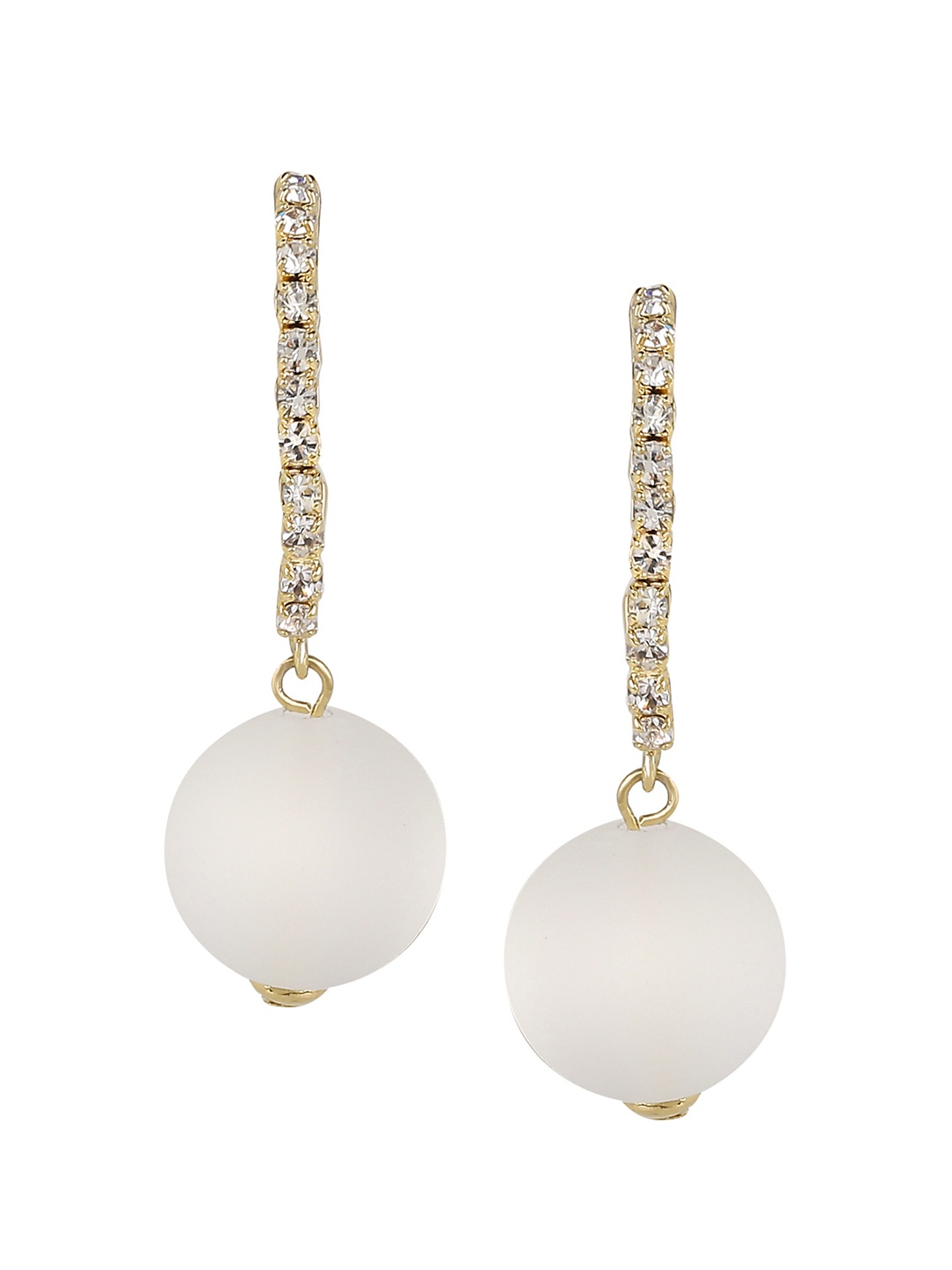 

SATCHEL White Spherical Drop Earrings