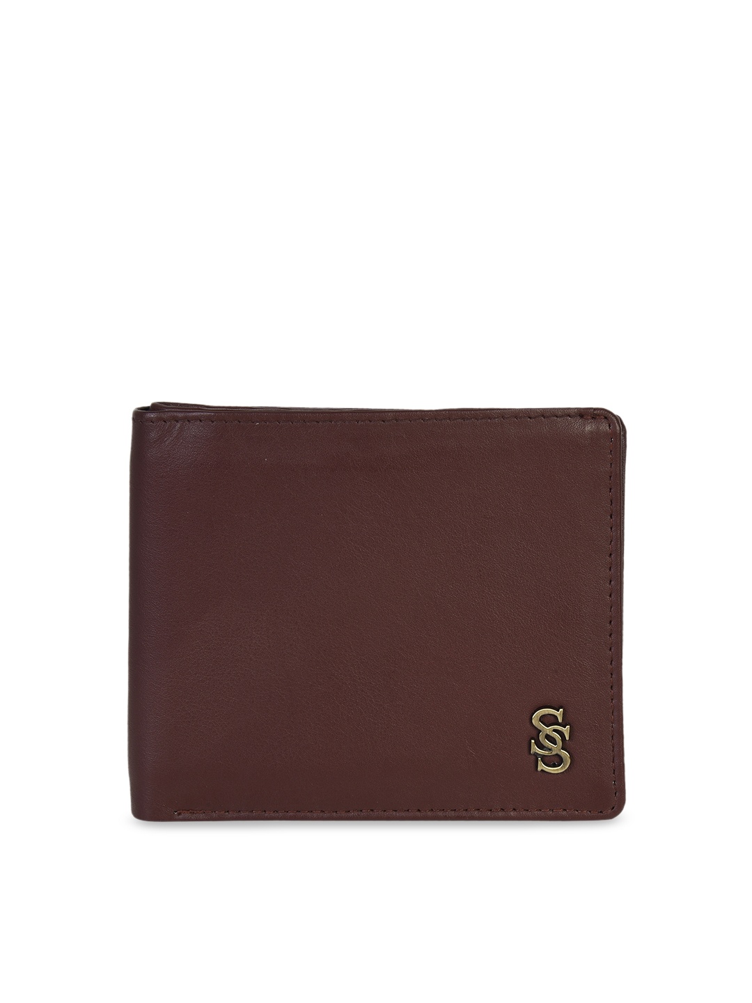 

Second SKIN Men Brown Solid Two Fold Leather Wallet