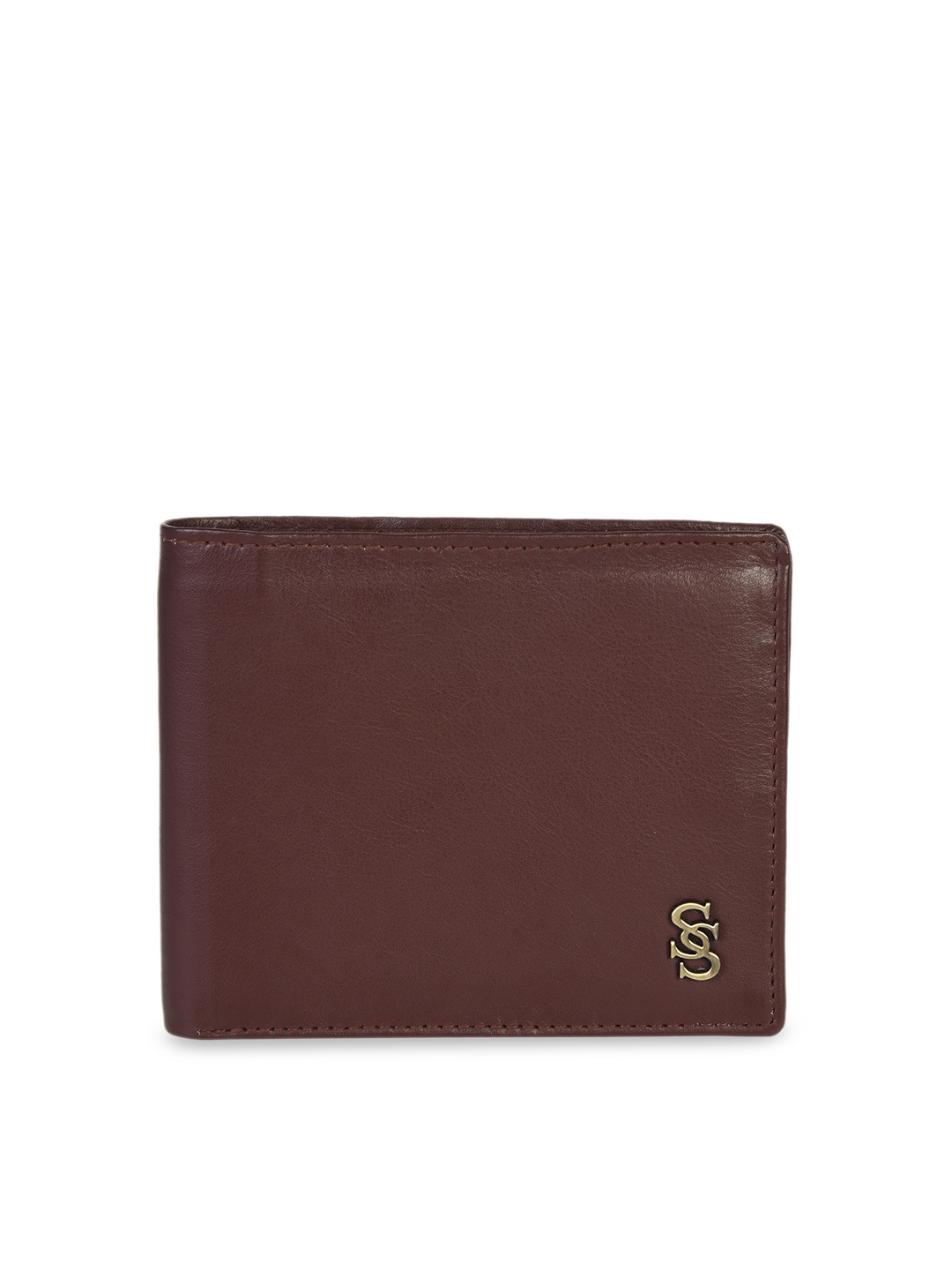 

Second SKIN Men Brown Solid Two Fold Leather Wallet