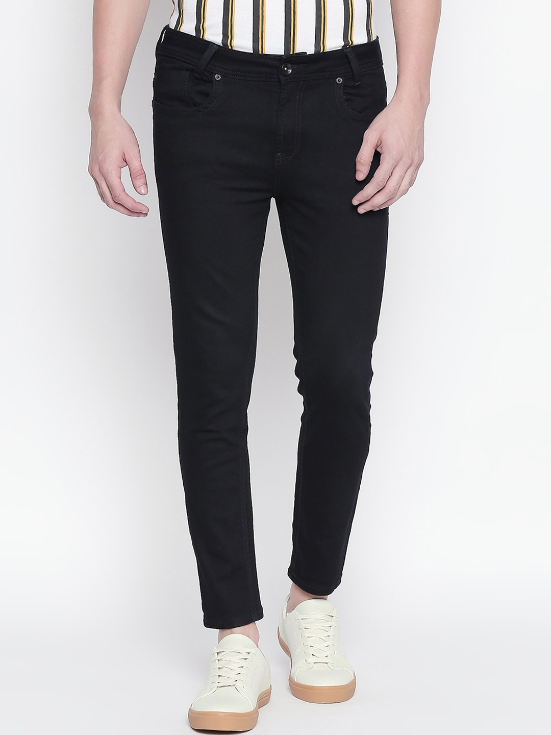 

Mufti Men Black Regular Fit Mid-Rise Clean Look Stretchable Jeans