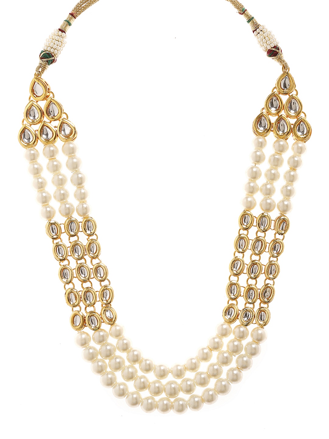 

Bamboo Tree Jewels Gold-Toned & Cream-Coloured Jewellery Set