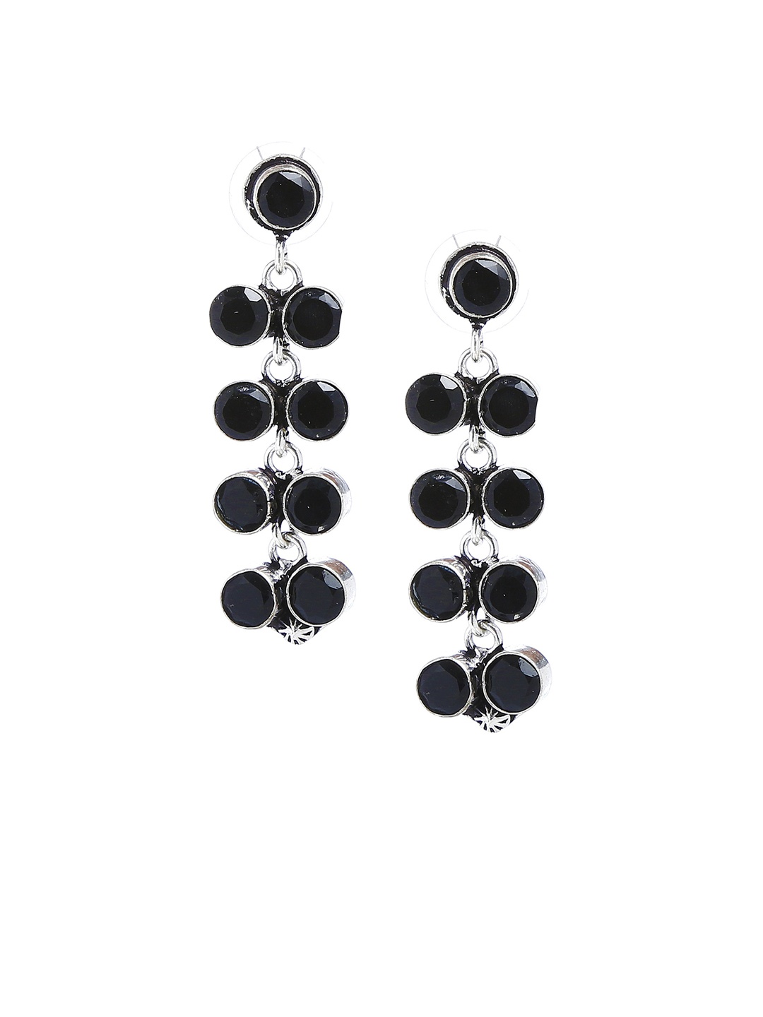 

Bamboo Tree Jewels Black Contemporary Handcrafted Drop Earrings