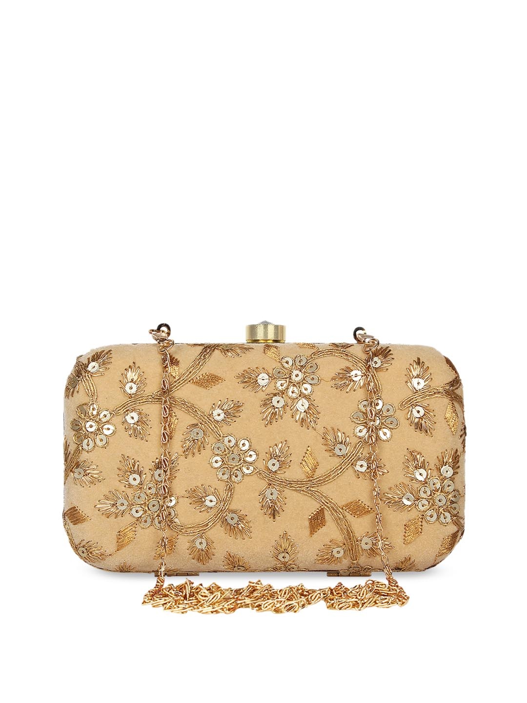 

Anekaant Beige Embroidered Clutch