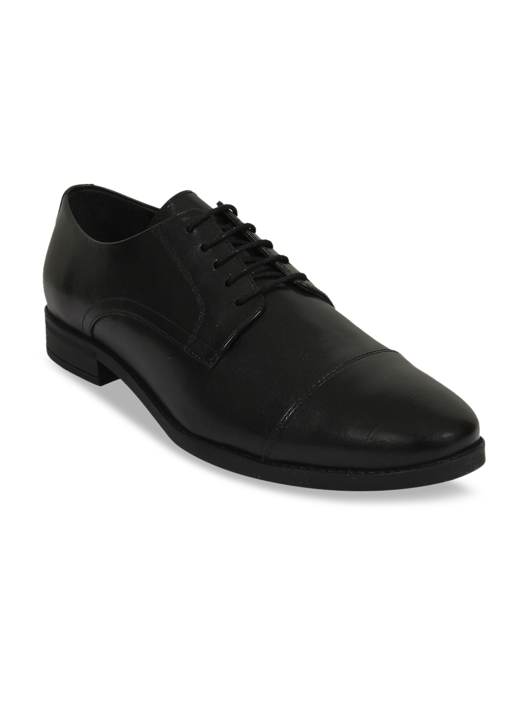 

Aditi Wasan Men Genuine Leather Black Formal Derbys