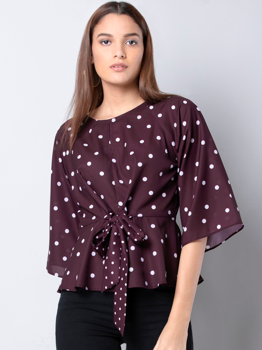 

FabAlley Women Purple Printed Top