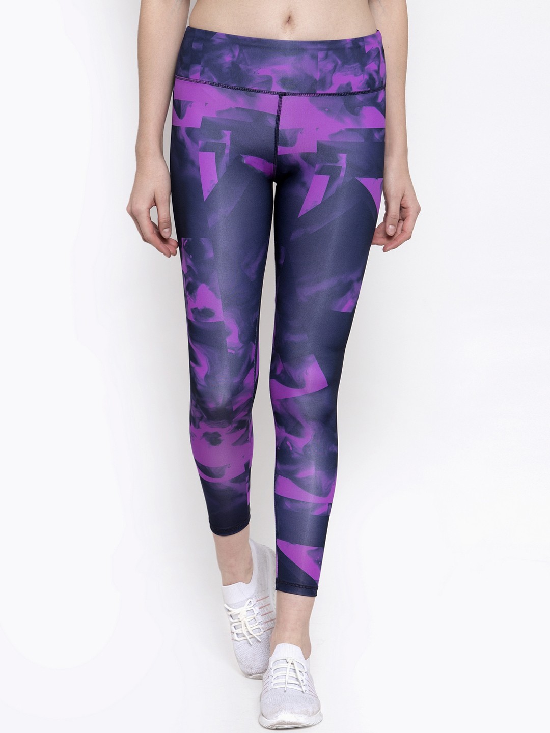 

Boston Club Women Purple & Blue Printed Tights