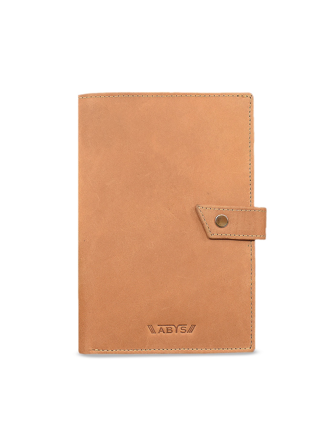 

ABYS Unisex Tan Brown Solid Leather Passport Holder