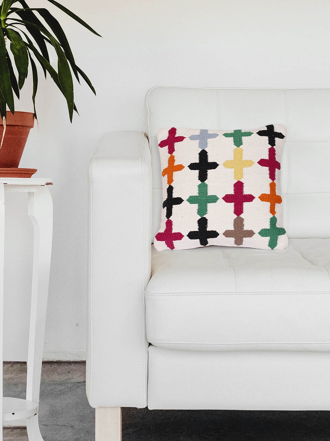 

Chumbak Multicoloured Set of Single Ethnic Motifs Square Cushion Covers, Multi