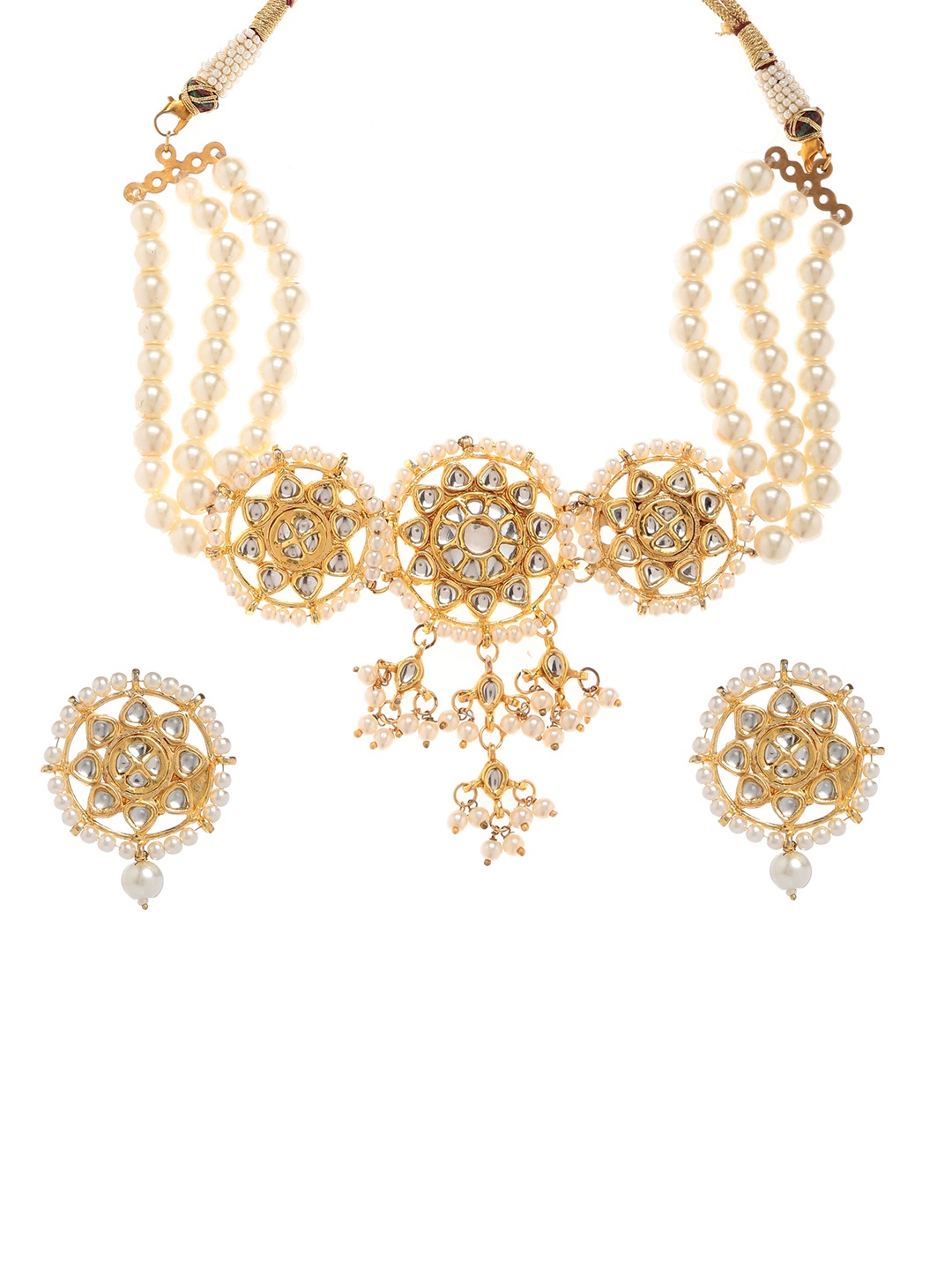 

Bamboo Tree Jewels Gold-Toned Handcrafted Jewellery Set