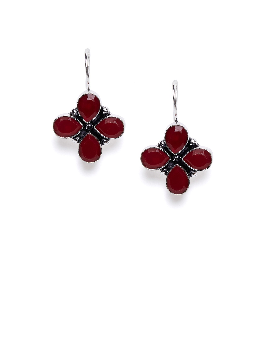 

Bamboo Tree Jewels Red Contemporary Drop Earrings