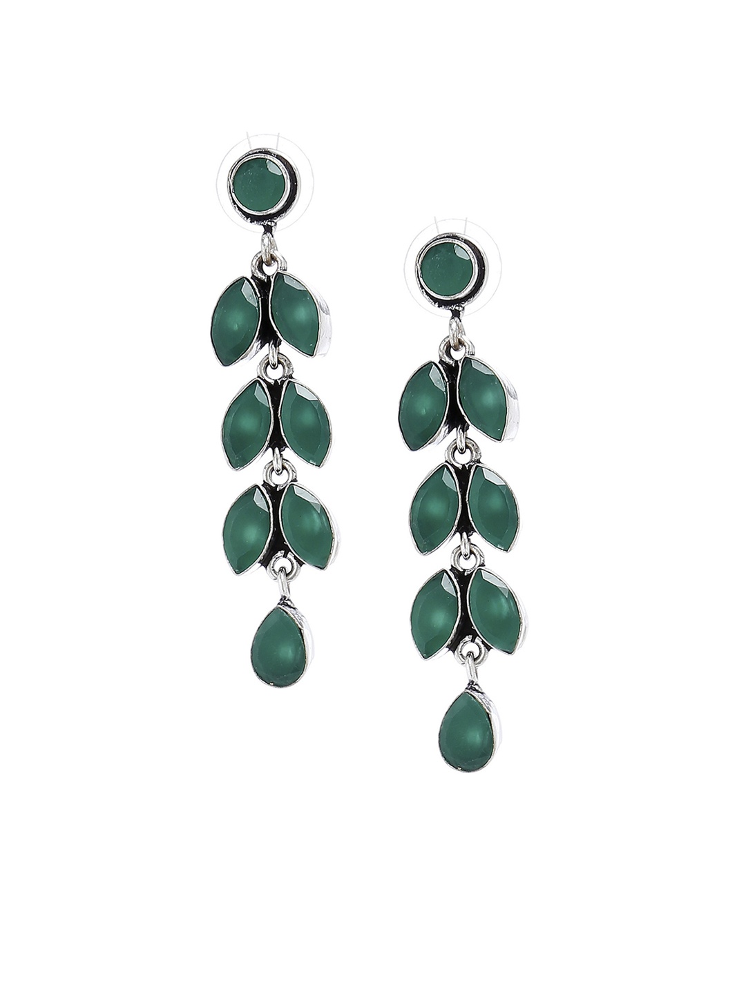 

Bamboo Tree Jewels Green Contemporary Handcrafted Drop Earrings