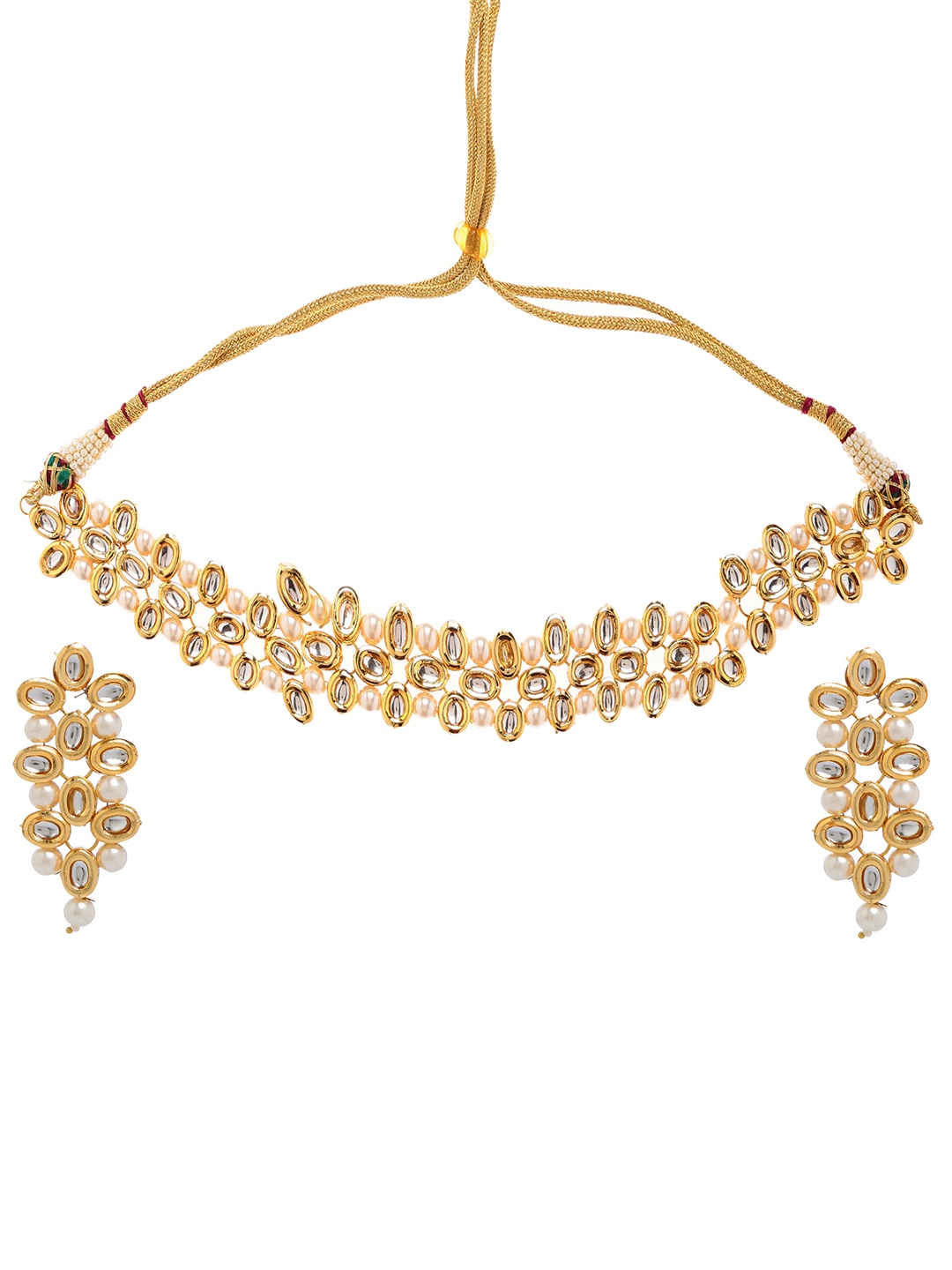 

Bamboo Tree Jewels Gold-Toned Handcrafted Jewellery Set