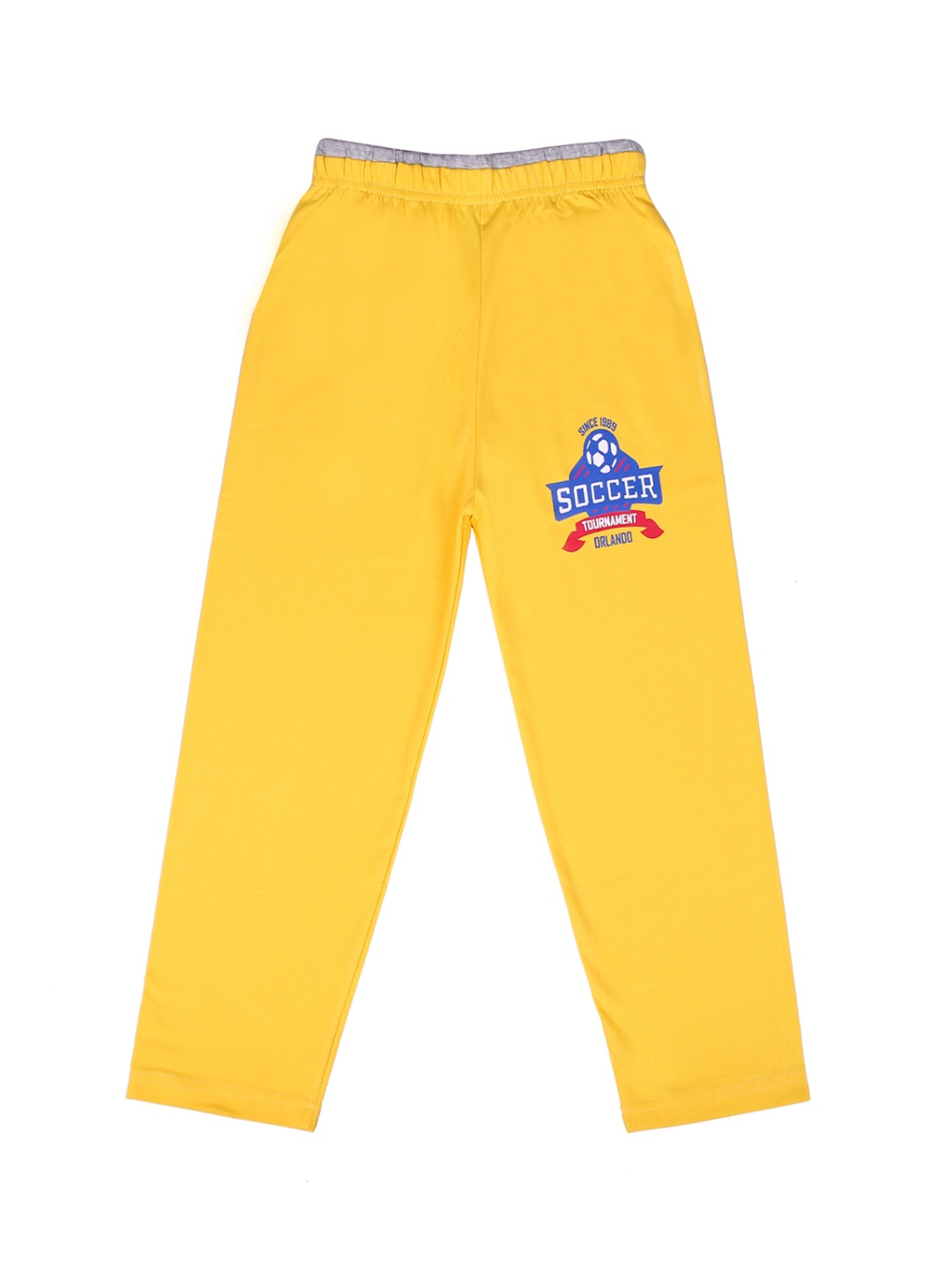 

SWEET ANGEL Boys Yellow Solid Straight-Fit Track Pants