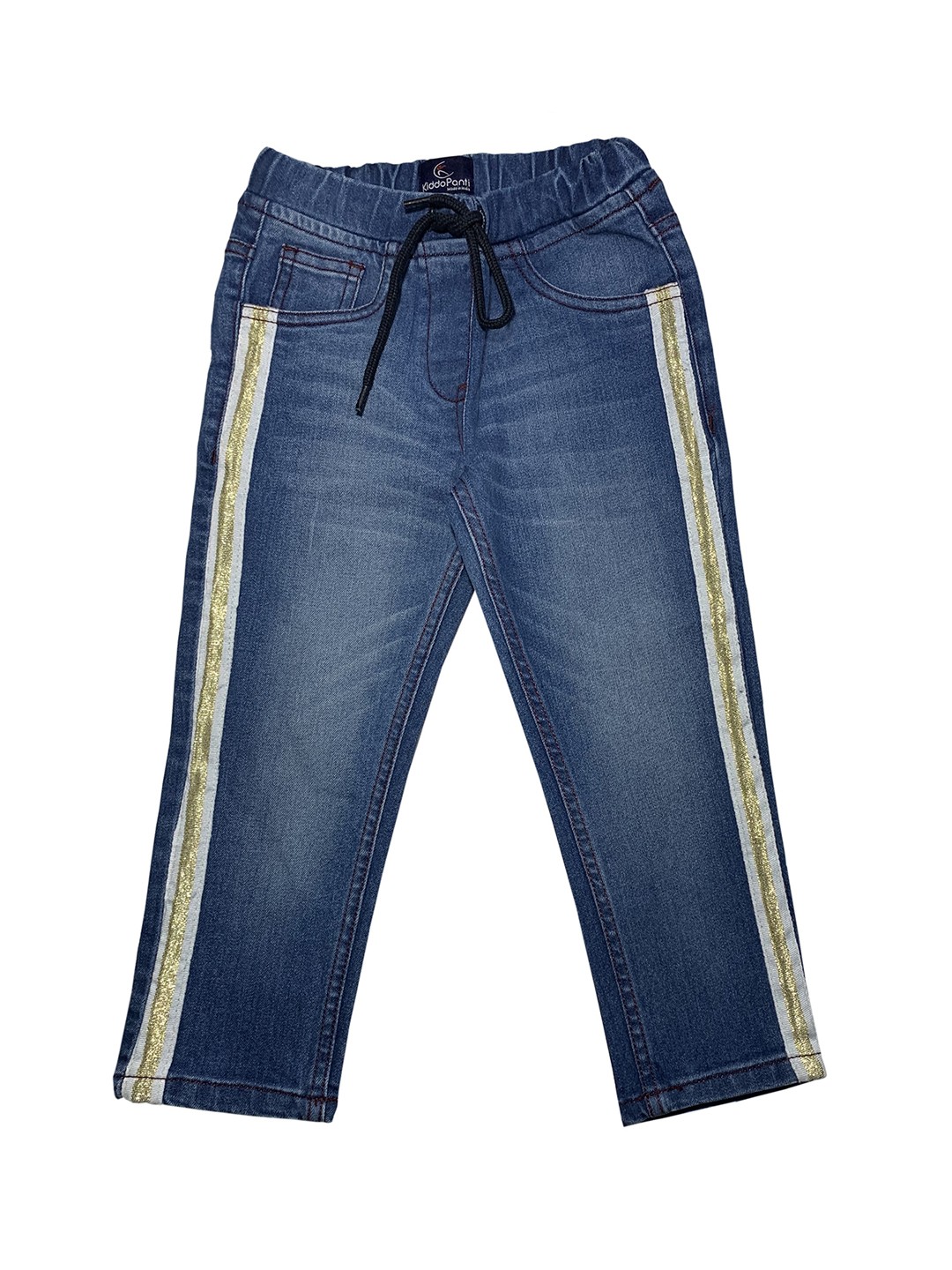 

KiddoPanti Girls Blue Regular Fit Mid-Rise Clean Look Stretchable Jeans