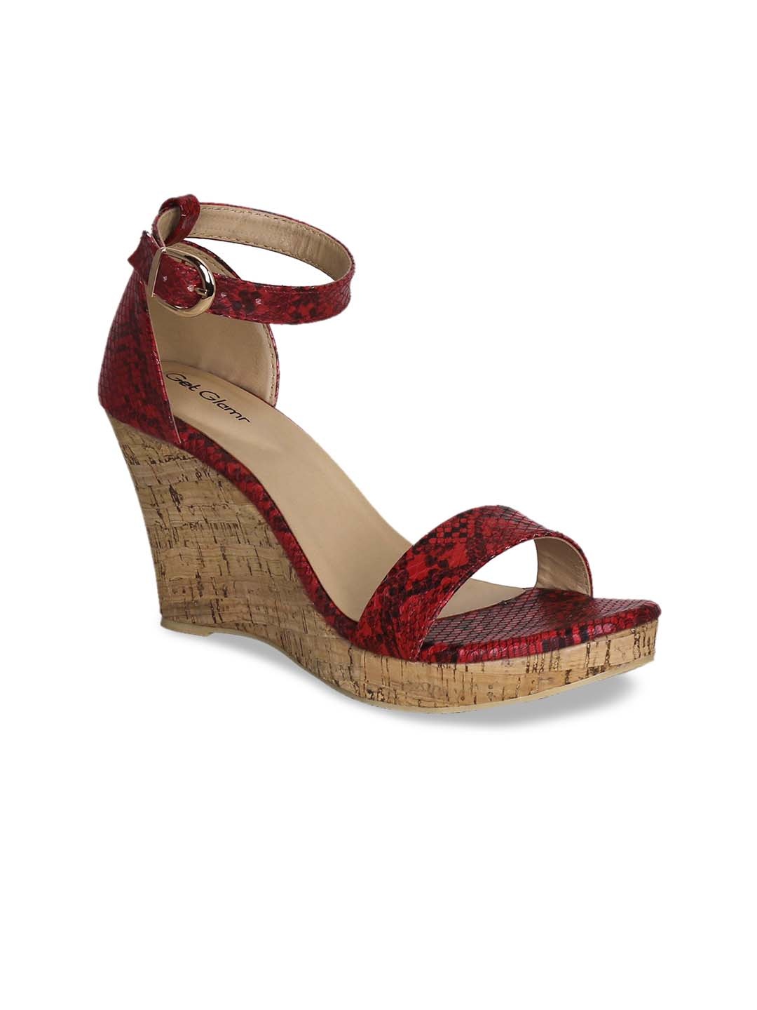 

Get Glamr Women Red Printed Heels