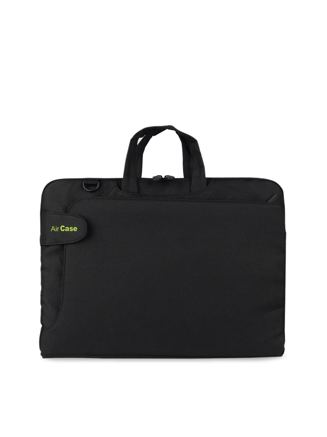 

AirCase Unisex Black Solid Laptop Messenger Bag
