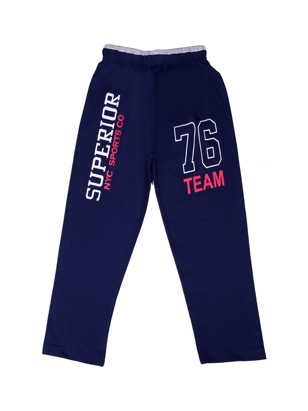 

SWEET ANGEL Boys Navy Blue Solid Straight-Fit Track Pants