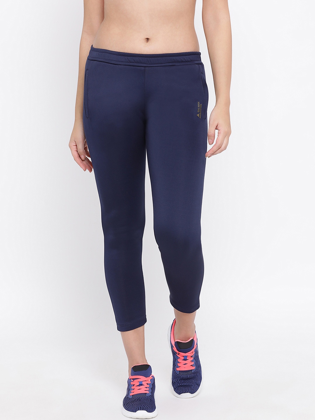 

Crimsoune Club Women Navy Blue Solid Slim-Fit Track Pants
