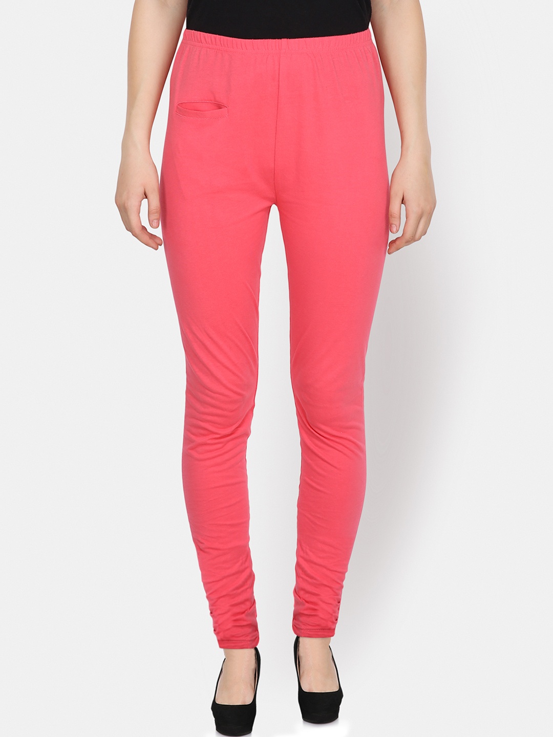 

Yaadleen Women Pink Solid Ankle-Length Leggings