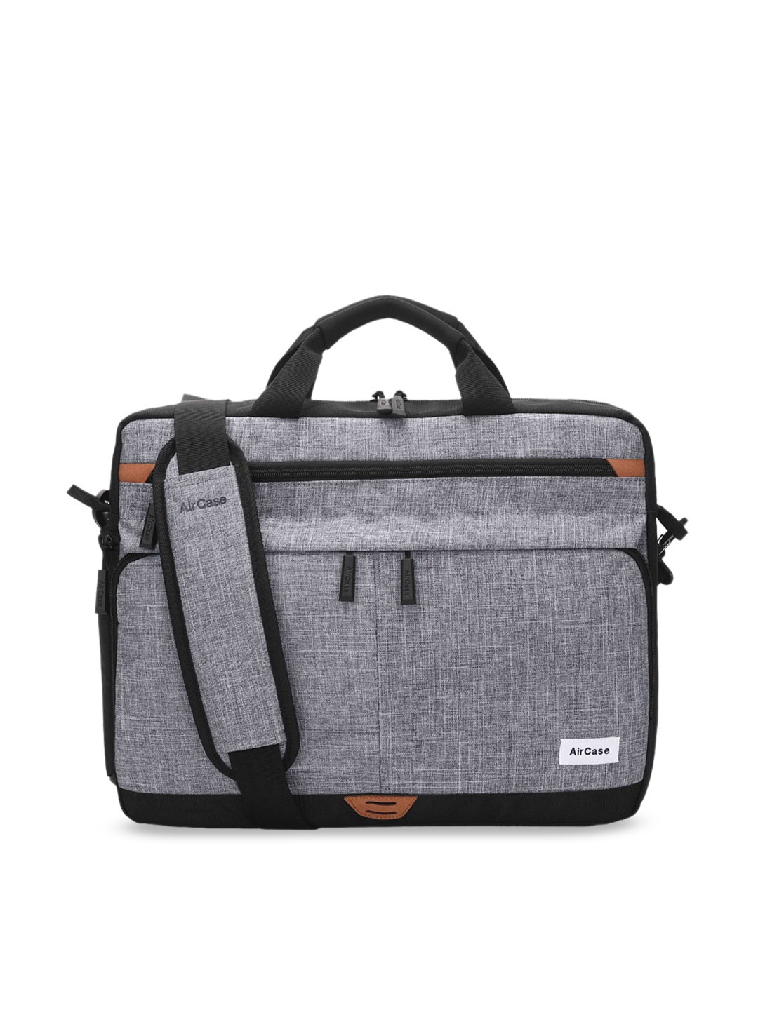 

AirCase Unisex Grey 15.6 Inch Messenger Laptop Bag With Detachable Shoulder Strap