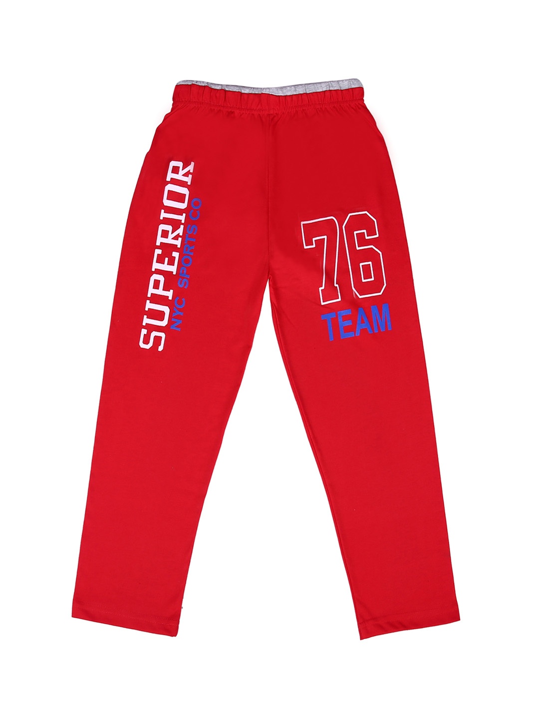 

SWEET ANGEL Boys Red Solid Straight-Fit Track Pants