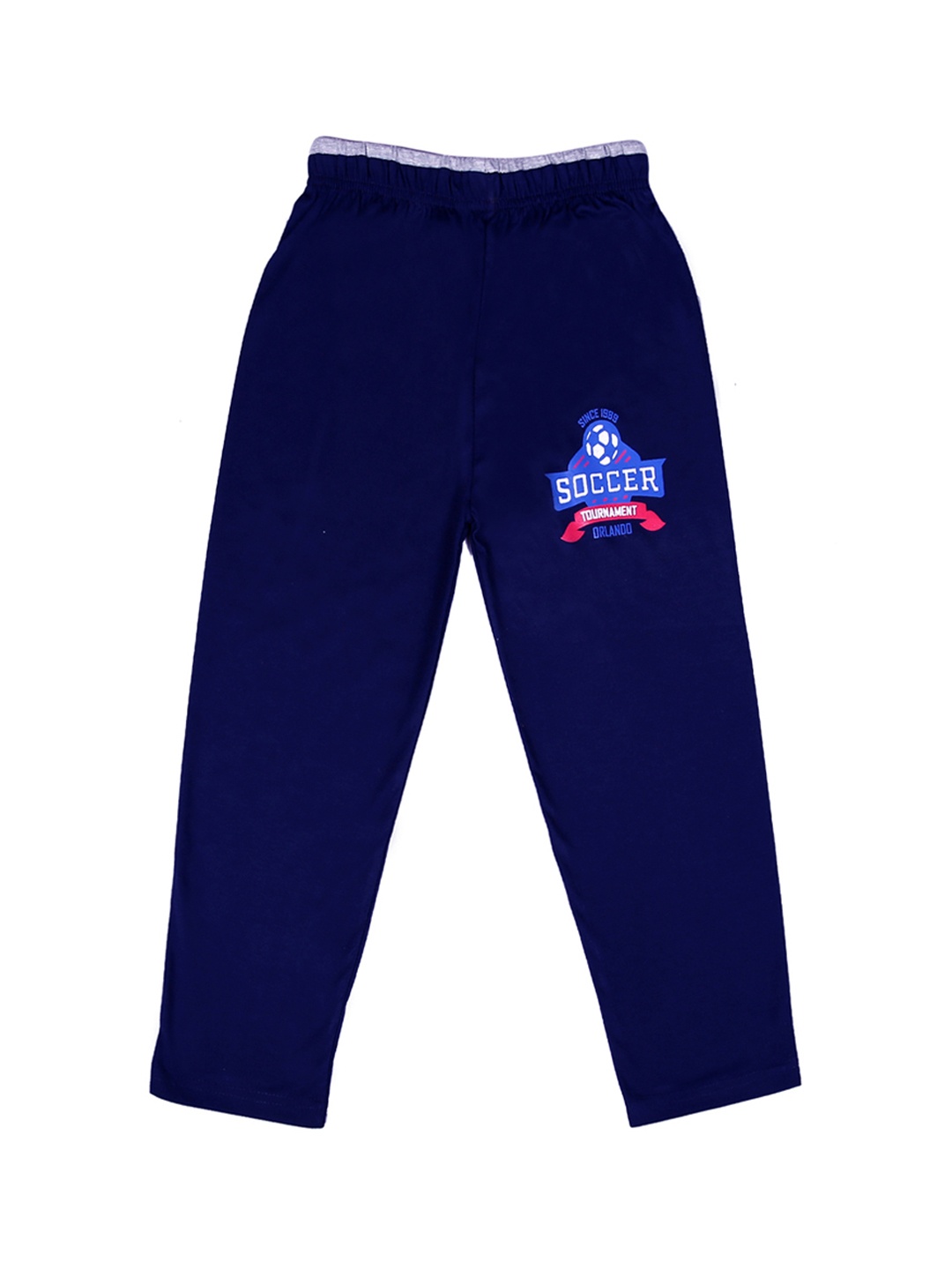 

SWEET ANGEL Boys Navy Blue Solid Straight-Fit Track Pants