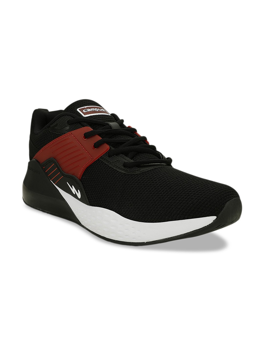

Campus Men Black Mesh Running Shoes