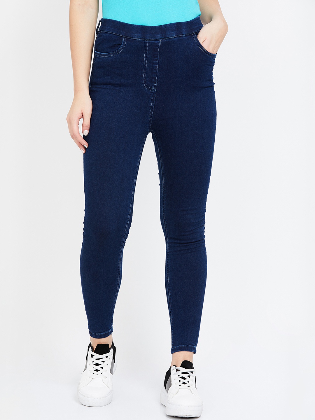 

Ginger by Lifestyle Women Blue Skinny Fit Mid-Rise Clean Look Jeans