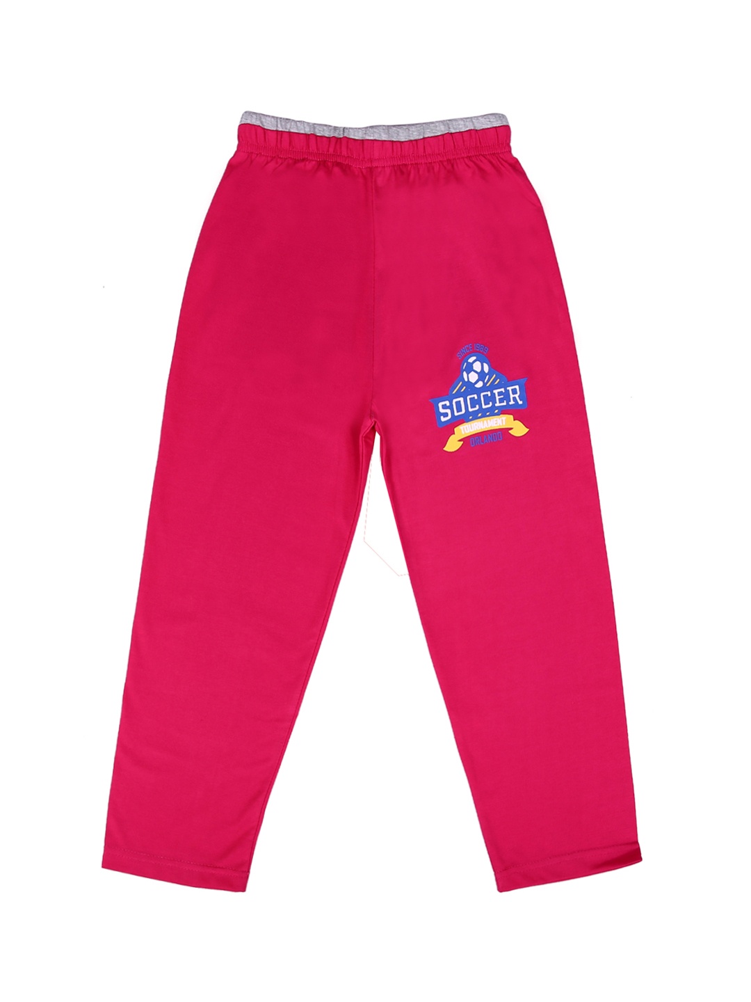 

SWEET ANGEL Boys Pink Solid Straight-Fit Track Pants