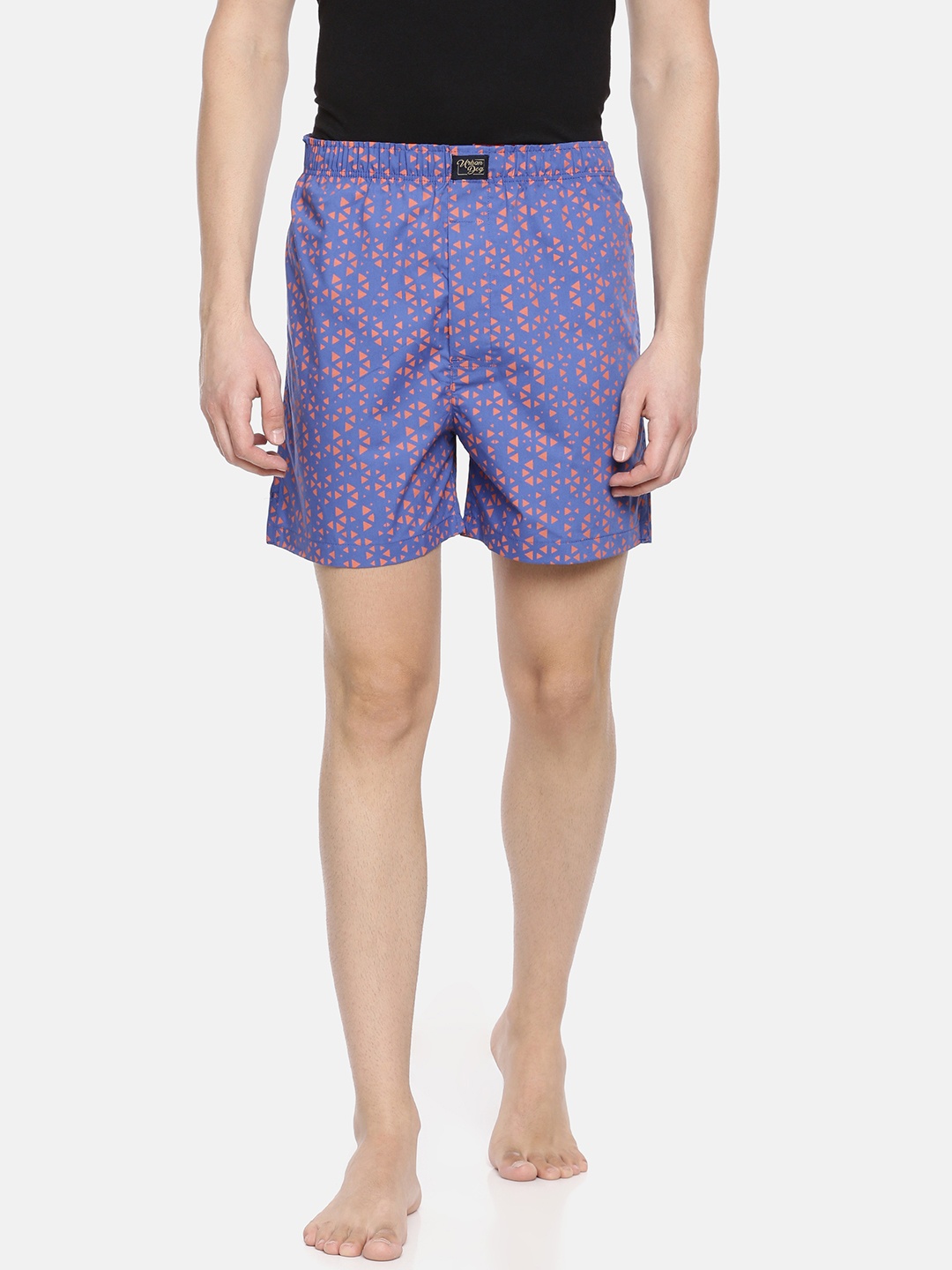 

Urban Dog Men Blue & Orange Printed Boxers UDBX181-M