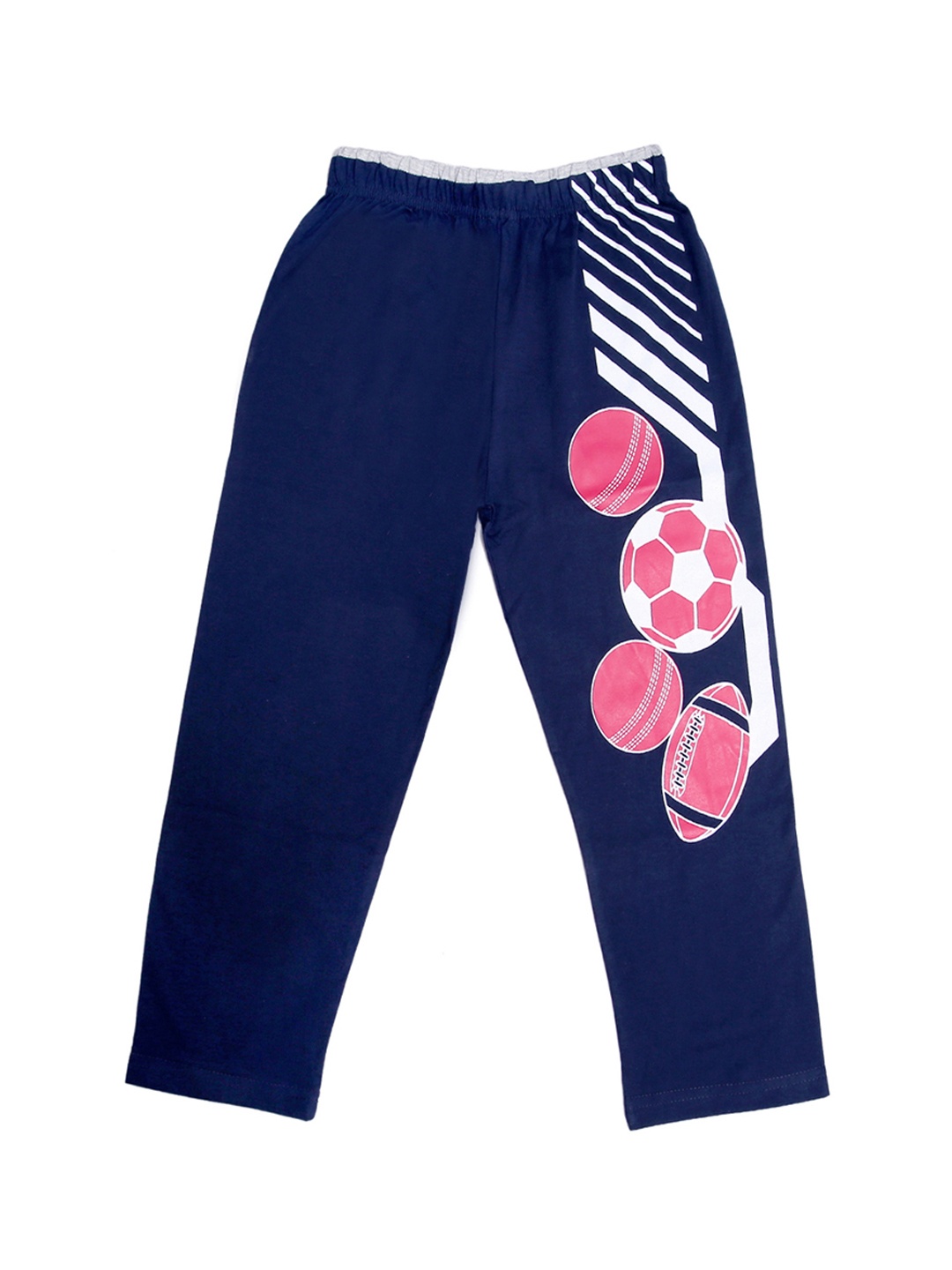 

SWEET ANGEL Boys Navy Blue Printed Straight-Fit Track Pants