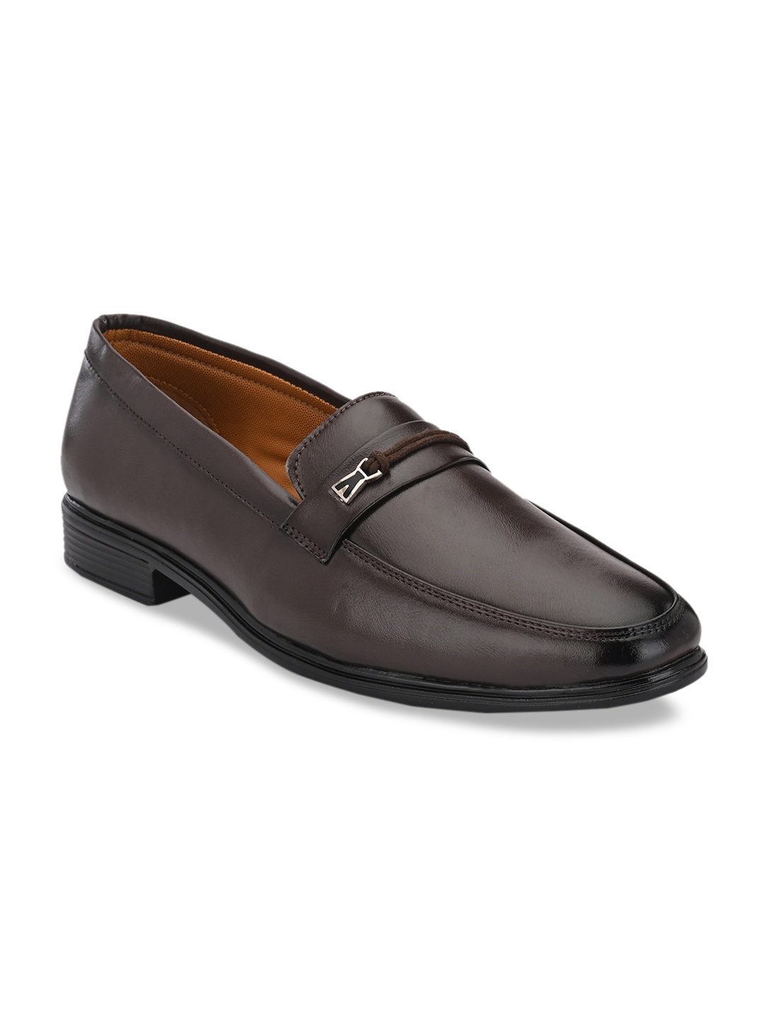 

Prolific Men Brown Solid Formal Slip-Ons