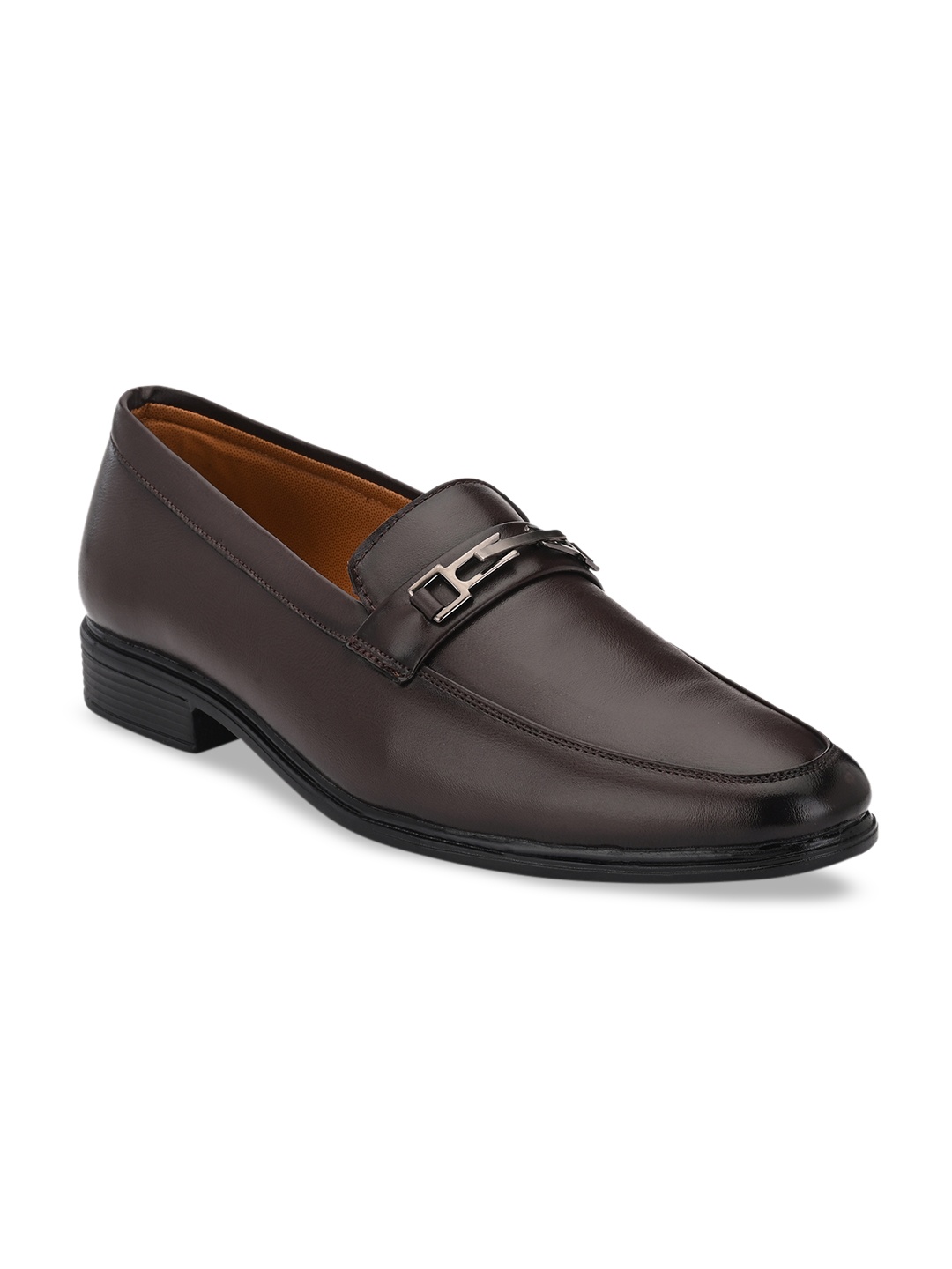 

Prolific Men Brown Solid Formal Slip-Ons