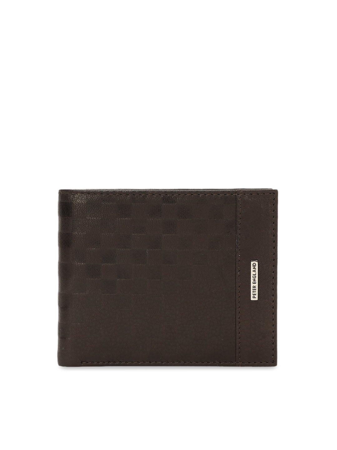 

Peter England Men Brown Leather Two Fold Wallet