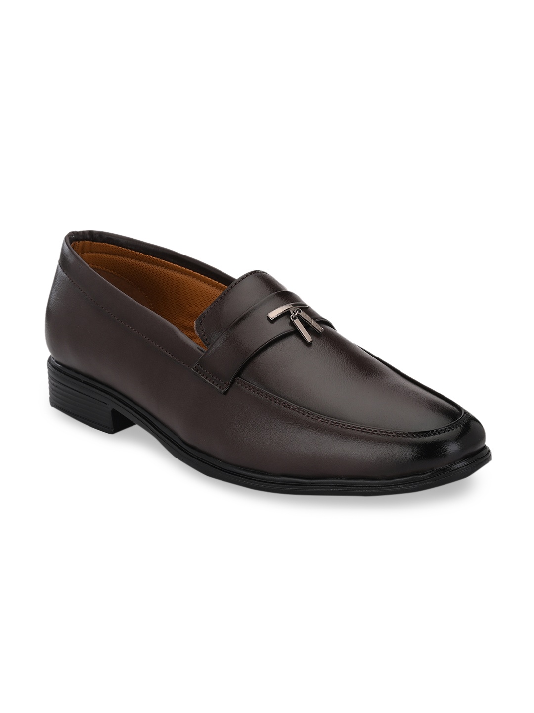 

Prolific Men Brown Solid Formal Slip-Ons