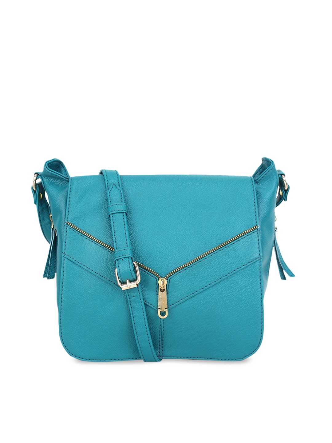 

Bagsy Malone Turquoise Blue Textured Sling Bag