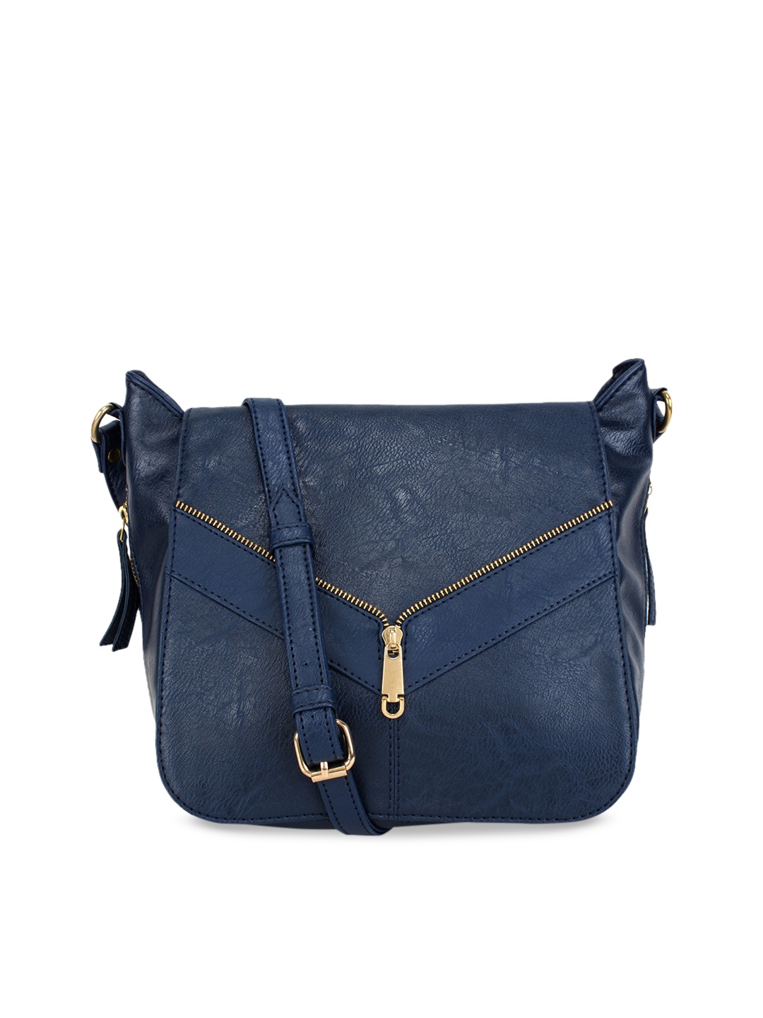 

Bagsy Malone Navy Blue Textured Sling Bag