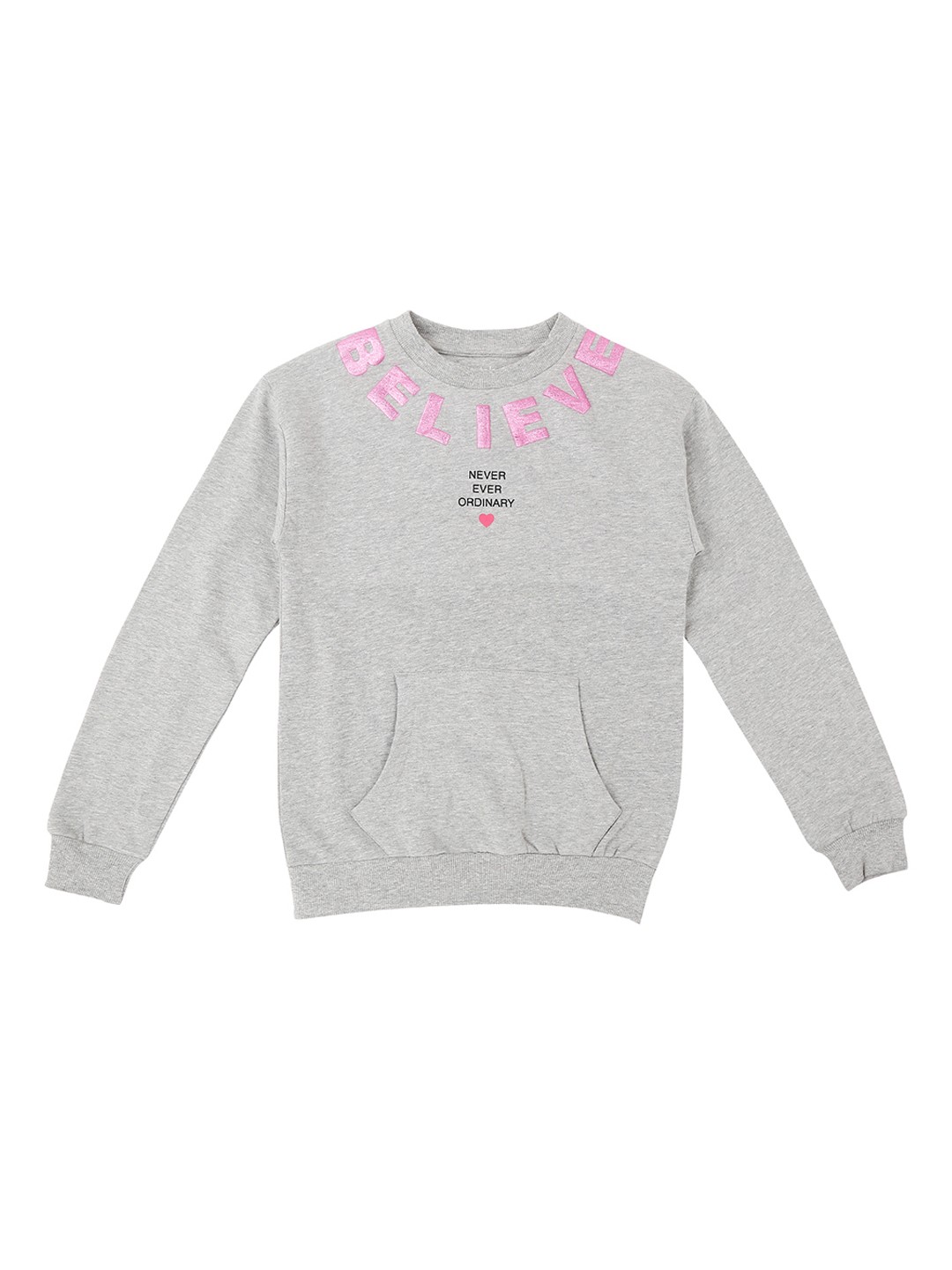 

Pantaloons Junior Girls Grey Printed Sweatshirt