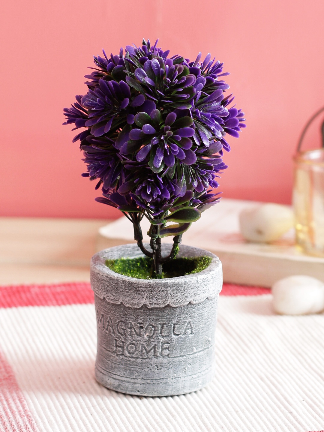 

PolliNation Purple Green Set of 2 Artificial Bonsai With Pot
