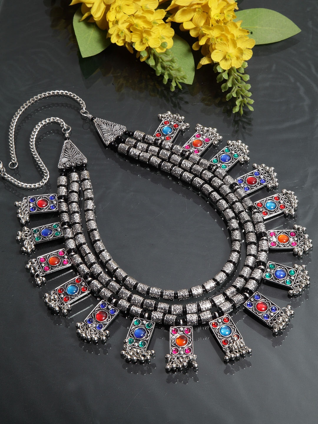 

Moedbuille Silver-Plated Handcrafted Afghan Necklace